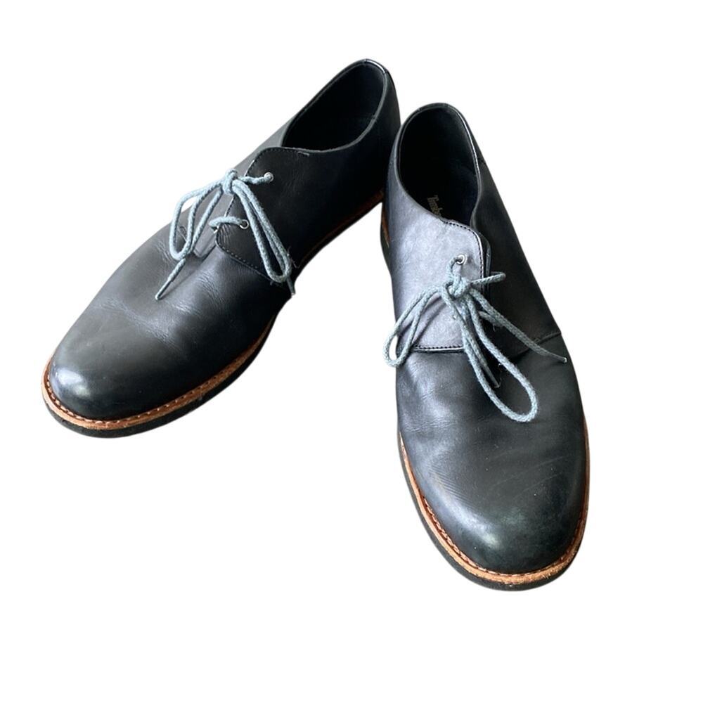 TIMBERLAND Leather Stormbuck Shoe Mens Sz 12 Black Lace Up - Picture 2 of 8